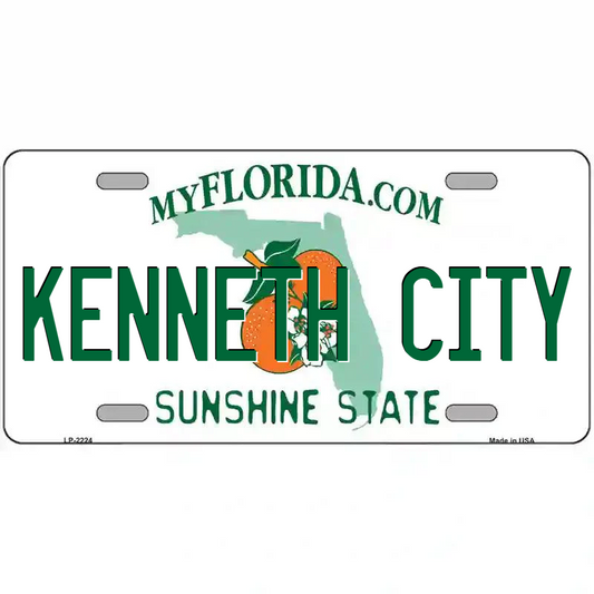 Kenneth City Florida Metal Sign