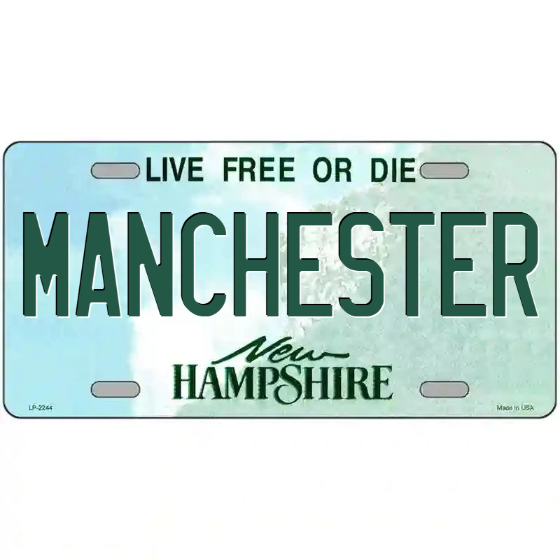 Manchester New Hampshire Metal Sign
