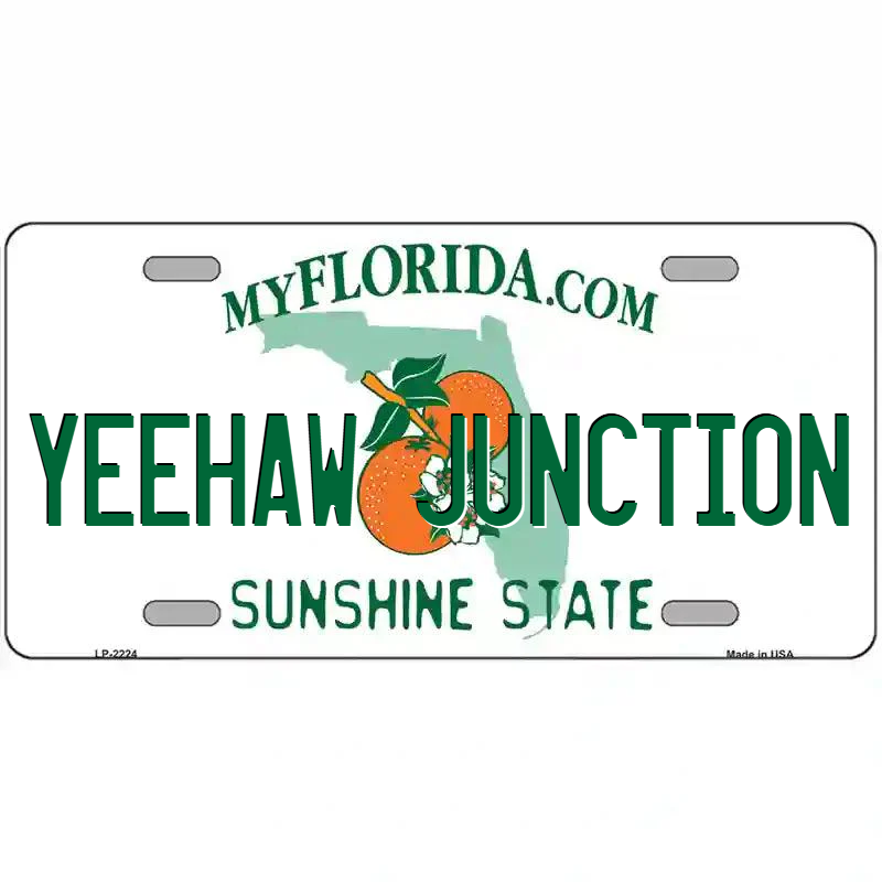 Yeehaw Junction Florida Metal Sign