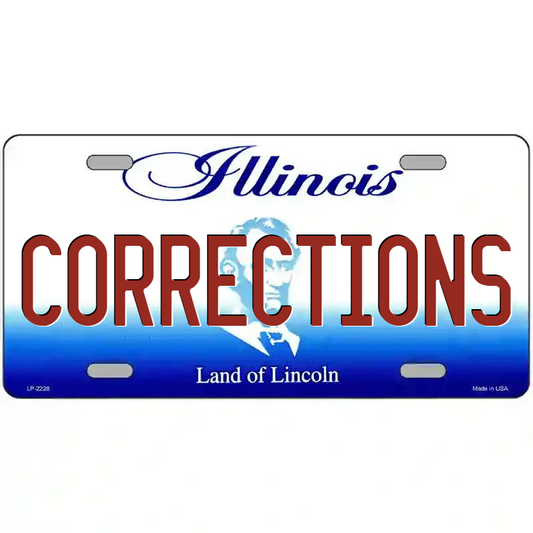 Corrections Illinois Metal Sign