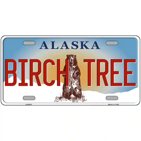 Birch Tree Alaska Metal Sign