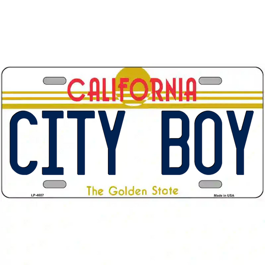 City Boy California Metal Sign