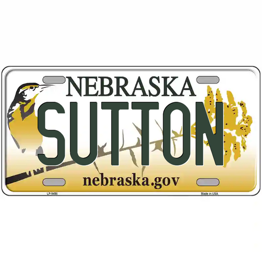 Sutton Nebraska Metal Sign