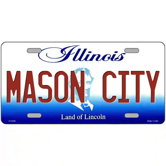 Mason City Illinois Metal Sign