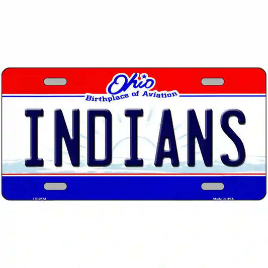 Indians Ohio Metal Sign