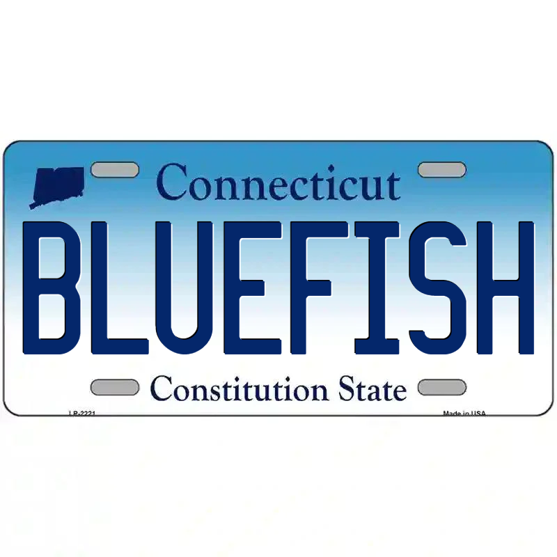 Bluefish Connecticut Metal Sign