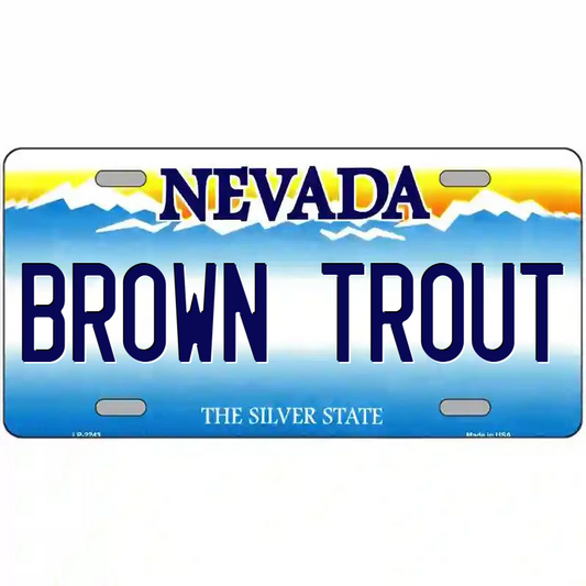 Brown Trout Nevada Metal Sign