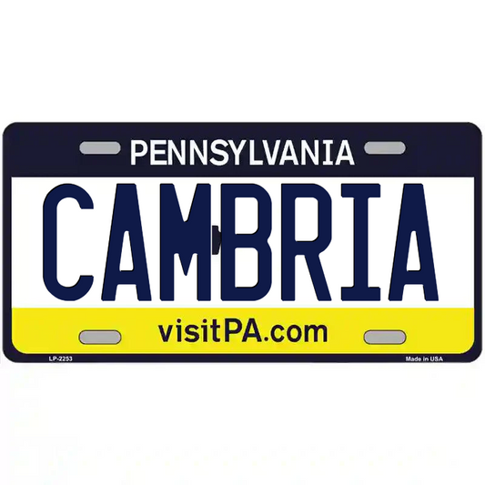 Cambria Pennsylvania Metal Sign