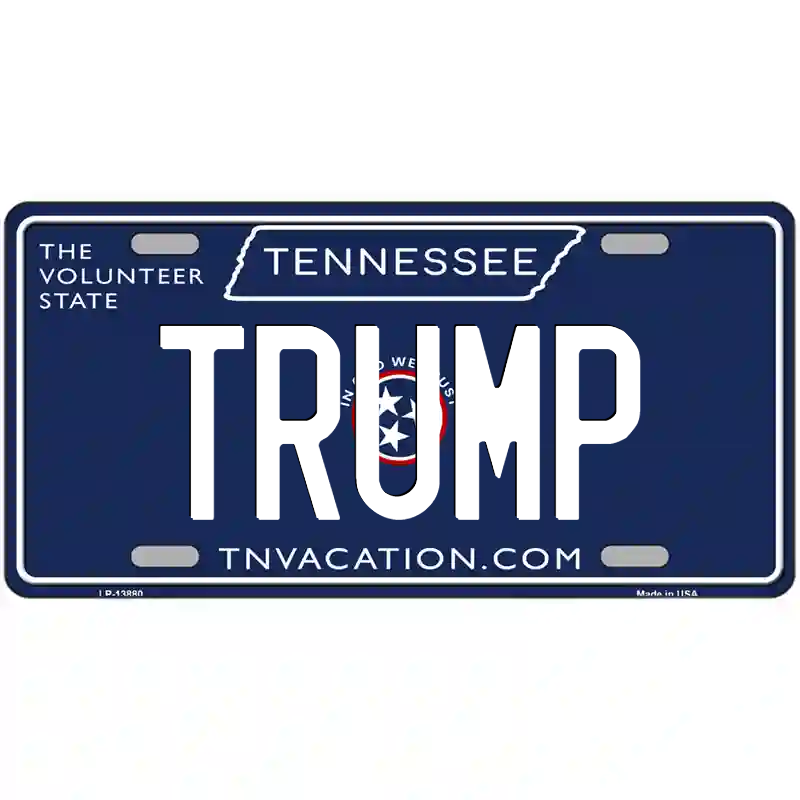 Trump Tennessee Blue Metal Sign