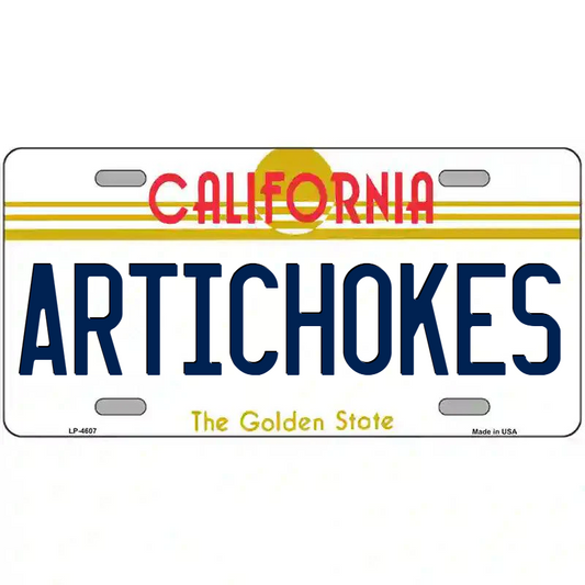 Artichokes California Metal Sign