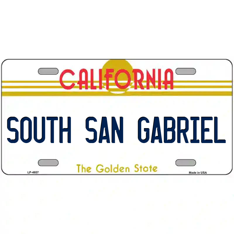 South San Gabriel California Metal Sign