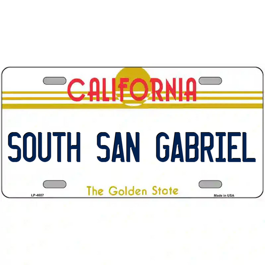 South San Gabriel California Metal Sign