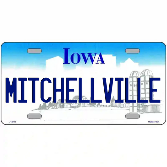 Mitchellville Iowa Metal Sign