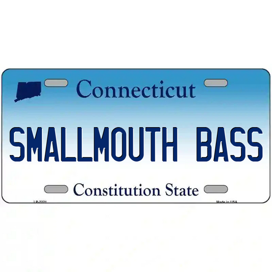 Smallmouth Bass Connecticut Metal Sign