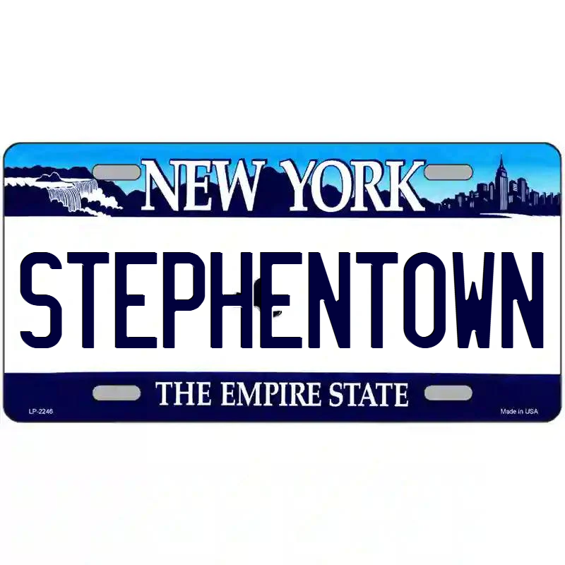 Stephentown New York Blue Metal Sign