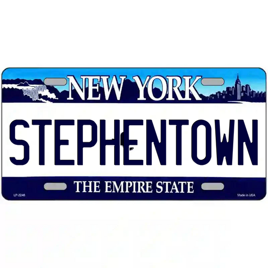 Stephentown New York Blue Metal Sign