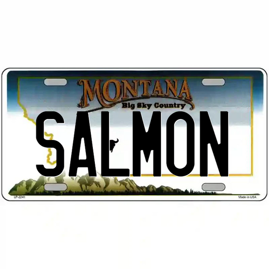 Salmon Montana Metal Sign