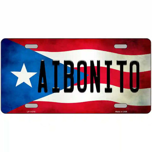 Aibonito Puerto Rico Flag Metal Sign