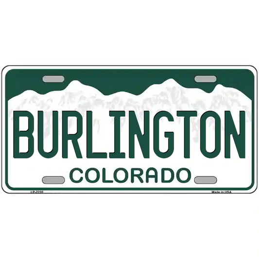 Burlington Colorado Metal Sign