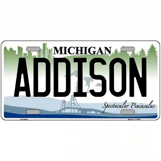 Addison Michigan Metal Sign