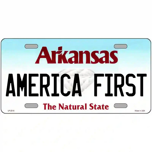 America First Arkansas Metal Sign