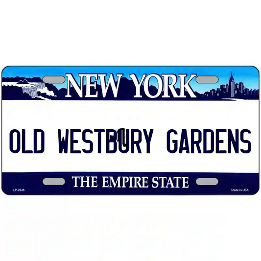Old Westbury Gardens New York Blue Metal Sign