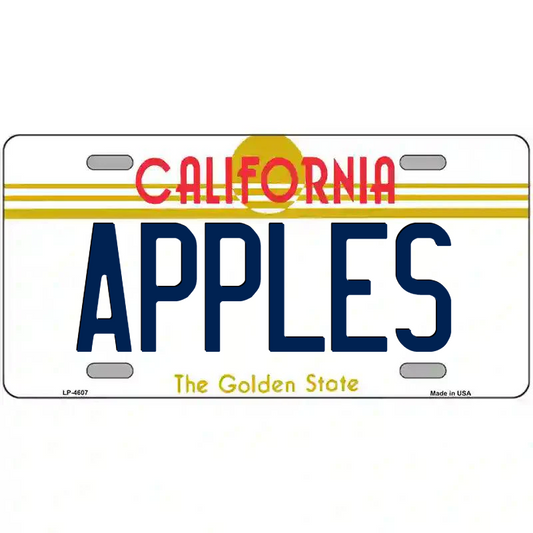 Apples California Metal Sign