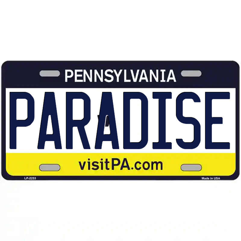 Paradise Pennsylvania Metal Sign