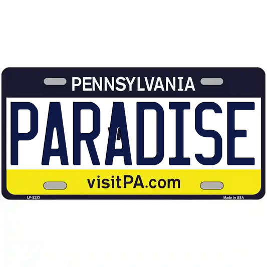 Paradise Pennsylvania Metal Sign