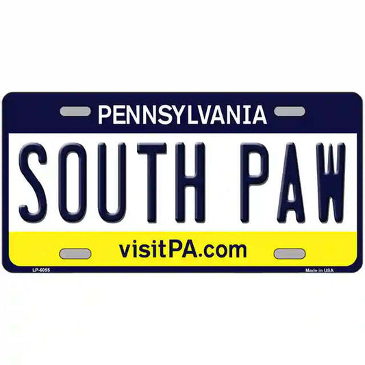 South Paw Pennsylvania Metal Sign