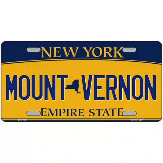 Mount Vernon New York Yellow Metal Sign
