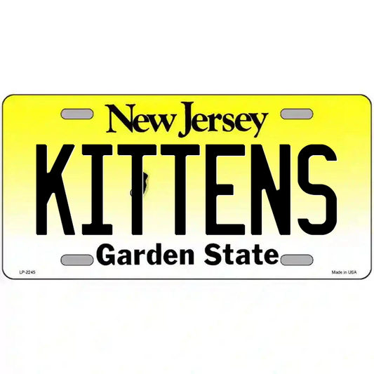 Kittens New Jersey Metal Sign