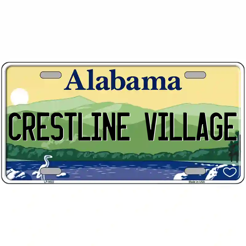 Crestline Village Alabama Metal Sign
