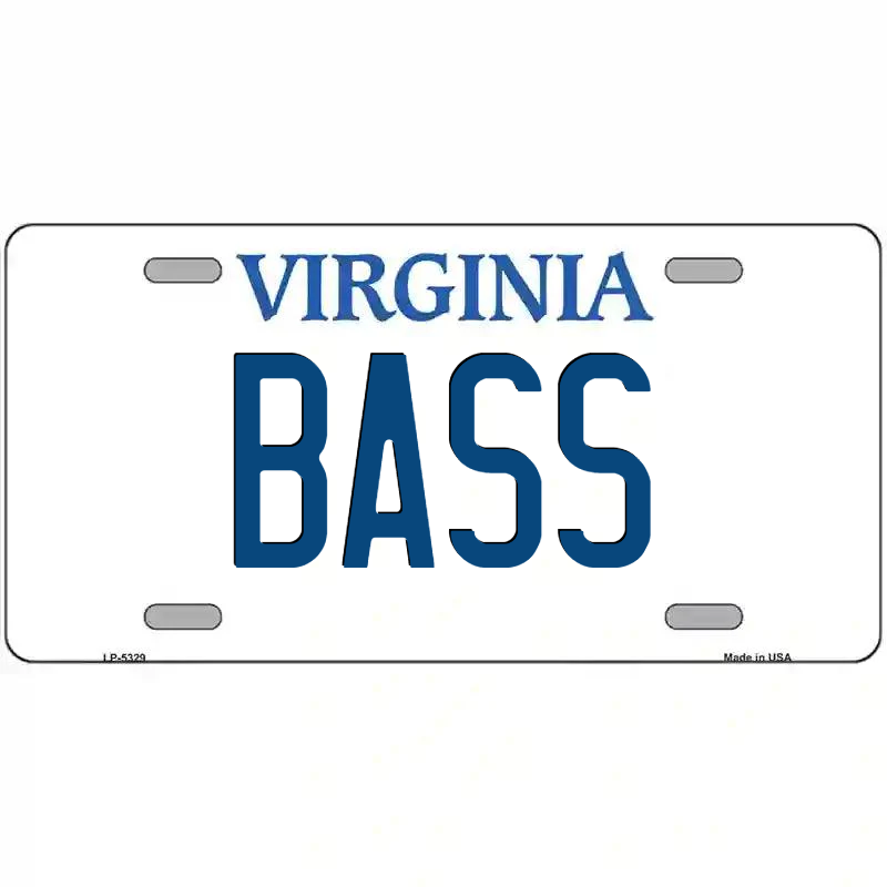 Bass Virginia Metal Sign