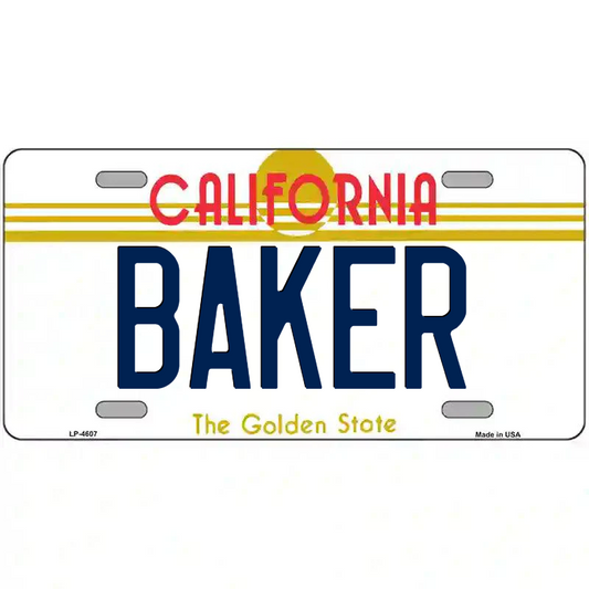 Baker California Metal Sign