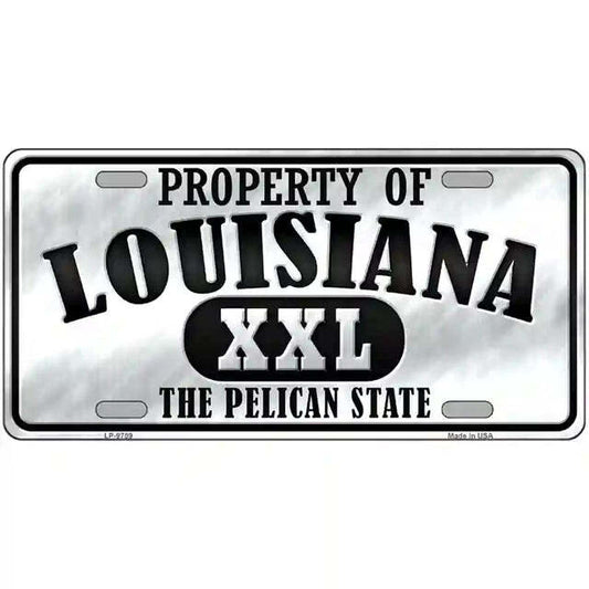 Property of Louisiana The Pelican State Metal Sign