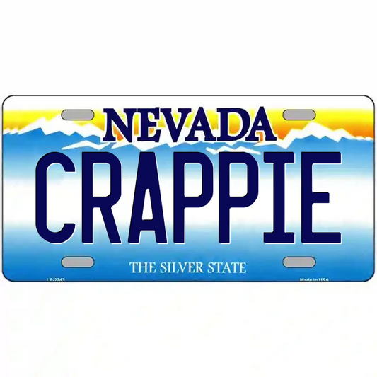 Crappie Nevada Metal Sign