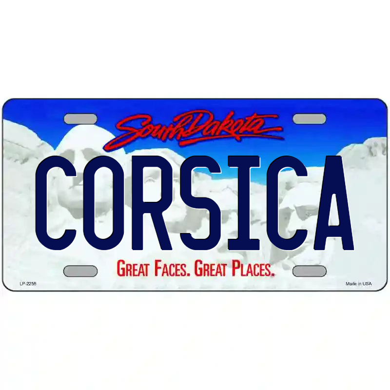 Corsica South Dakota Metal Sign