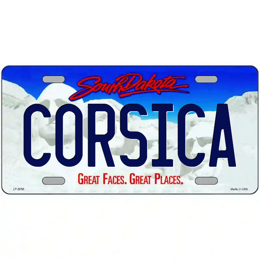 Corsica South Dakota Metal Sign