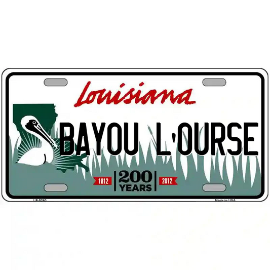 Bayou L'Ourse Louisiana Metal Sign