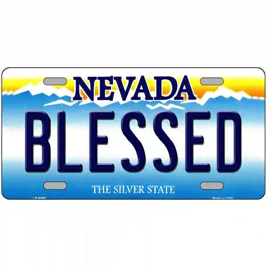 Blessed Nevada Metal Sign
