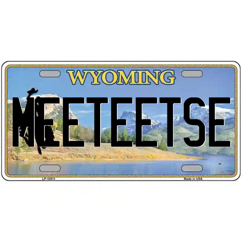 Meteetse Wyoming Metal Sign