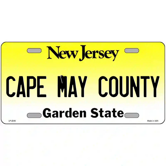 Cape May County New Jersey Metal Sign