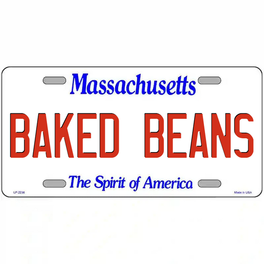 Baked Beans Massachusetts Metal Sign
