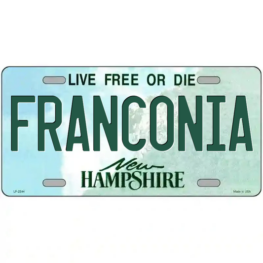 Franconia New Hampshire Metal Sign