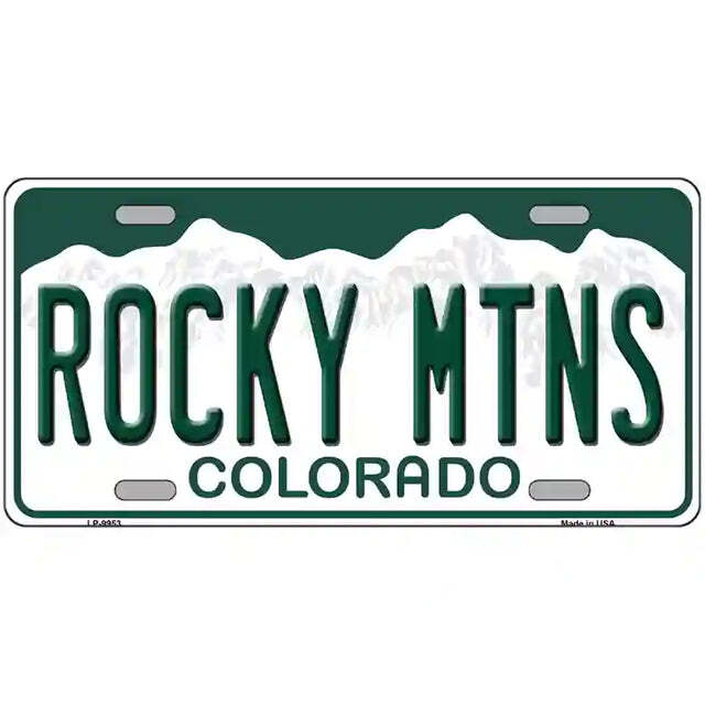 Rocky Mountains Colorado Metal Sign