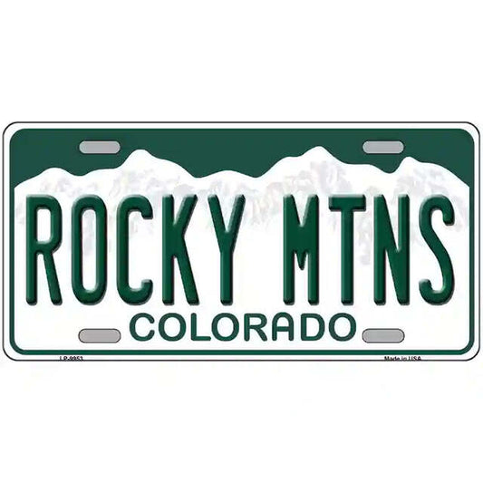 Rocky Mountains Colorado Metal Sign