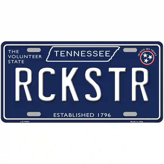 Rockstar Tennessee Blue Metal Sign