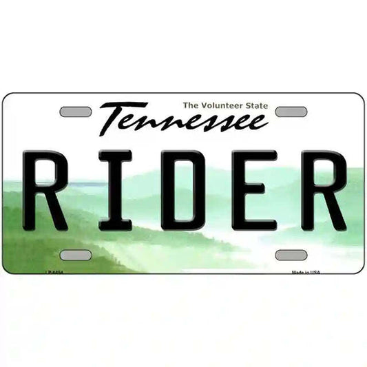 Rider Tennessee Metal Sign