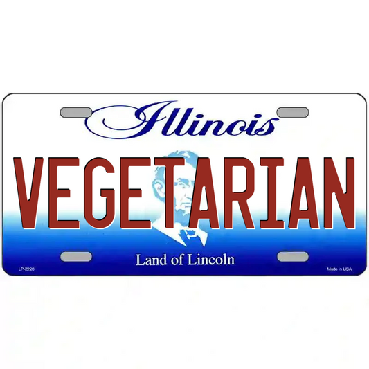 Vegetarian Illinois Metal Sign